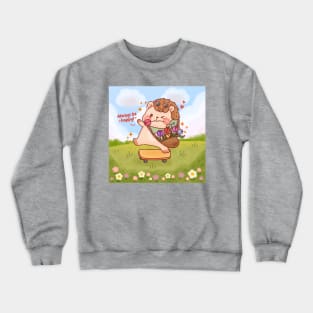 Cute Skateboarding Hedgehog Crewneck Sweatshirt